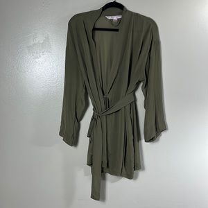 Victoria's Secret Lingerie Sleep Wear Women's Size OS Green Wrap Long Sleeves